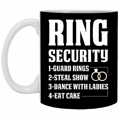 Ring Security Guard Rings Steal Show Dance With Ladies Ceramic Coffee Mug - Beer Stein -Water Bottle - Color Changing Mug
