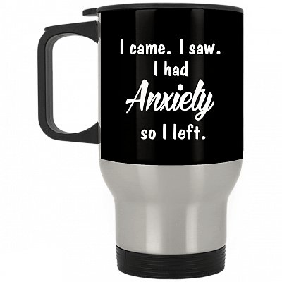 14 oz. Silver Travel Mug