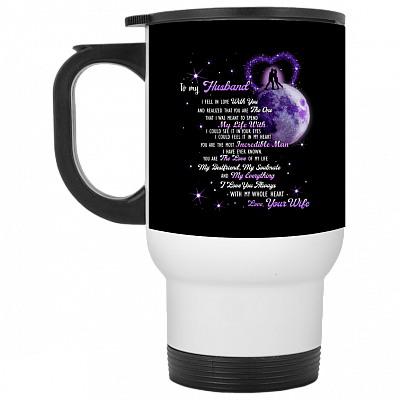 14 oz. White Travel Mug