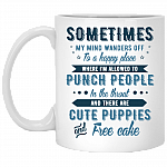Sometimes My Mind Wanders Off To A Happy Place Ceramic Coffee Mug - Beer Stein -Water Bottle - Color Changing Mug