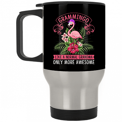 14 oz. Silver Travel Mug