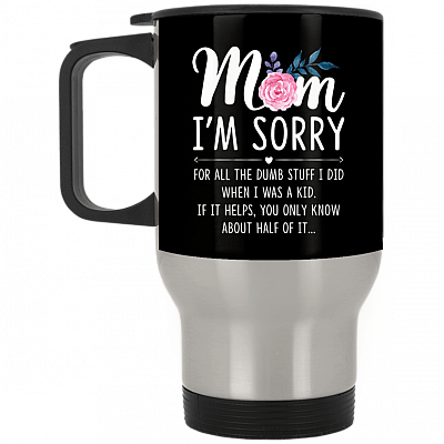 14 oz. Silver Travel Mug