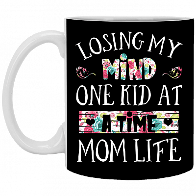 Losing My Mind One Kid At A Time Mom Life Ceramic Coffee Mug - Beer Stein -Water Bottle - Color Changing Mug