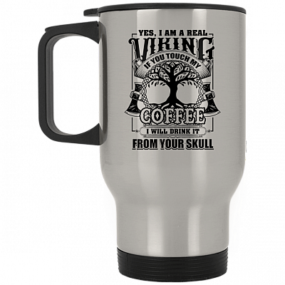 14 oz. Silver Travel Mug