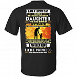 I Am A Lucky Dad I Have A Freaking Awesome Daughter She was Born in September Print On Back T-Shirt
