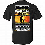 I Am A Lucky Dad I Have A Freaking Awesome Daughter She was Born in December Print On Back T-Shirt