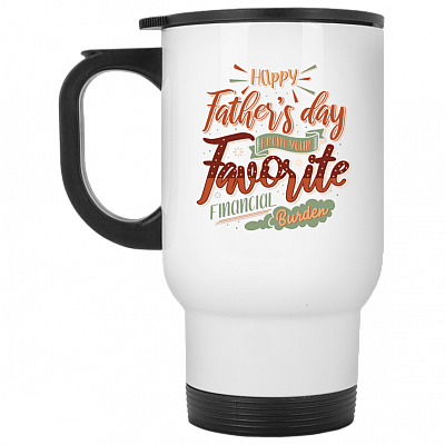 14 oz. White Travel Mug