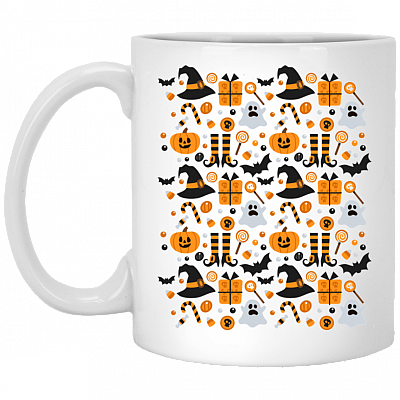 Cute Halloween Skeleton Jack O Lantern Ghost Candy Ceramic Coffee Mug - Beer Stein -Water Bottle - Color Changing Mug