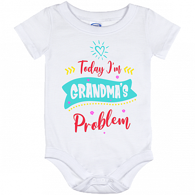 Today I'm Grandma's Problem Colorful Baby Onesie - Baby Infant Bodysuit
