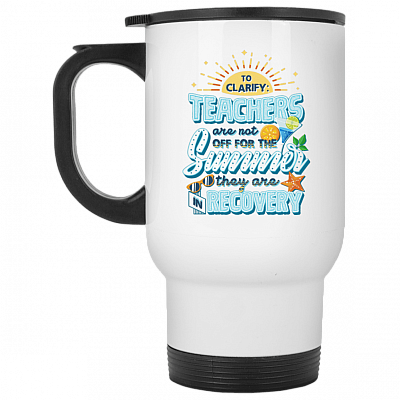14 oz. White Travel Mug