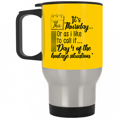 14 oz. Silver Travel Mug