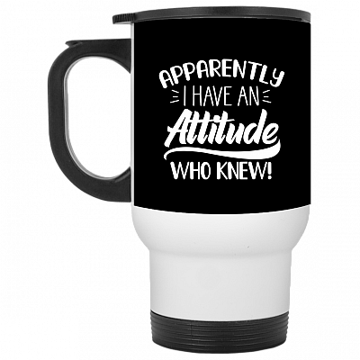 14 oz. White Travel Mug