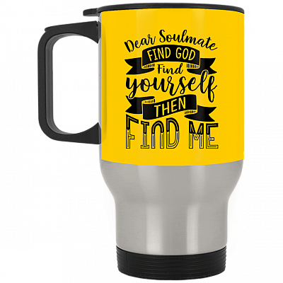 14 oz. Silver Travel Mug