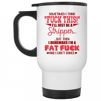 14 oz. White Travel Mug