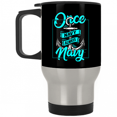 14 oz. Silver Travel Mug