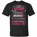 Queens are Born in August Highly Eccentric 10 Reasons Funny T-Shirt