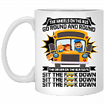 The Wheels On The bus Go Round And Round Ceramic Coffee Mug - Water Bottle - Color Changing Mug