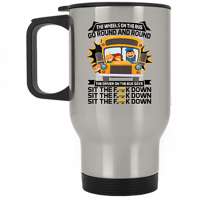 14 oz. Silver Travel Mug