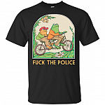 F*ck The-Police Riding Frog T-Shirt