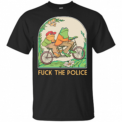 F*ck The-Police Riding Frog T-Shirt