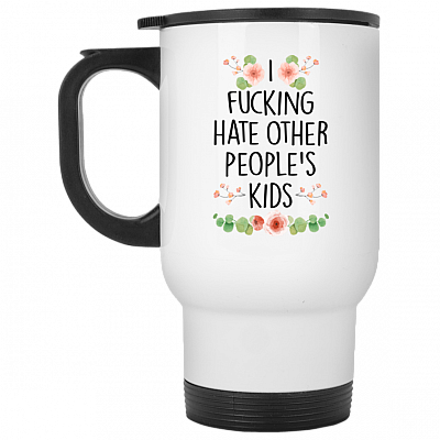 14 oz. White Travel Mug