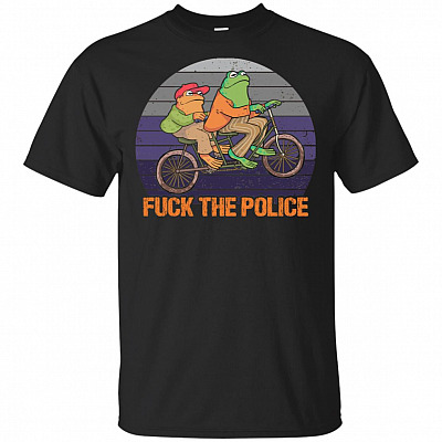 F*ck The-Police Riding Frog Vintage T-Shirt