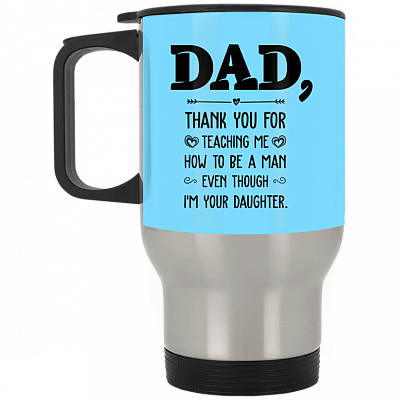 14 oz. Silver Travel Mug