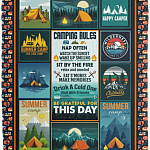Camping Rules Nap Of-ten Watch The-Sunset Wake Up Smiling Fleece Blanket - Premium Sherpa Blanket - Woven Blanket