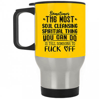 14 oz. Silver Travel Mug