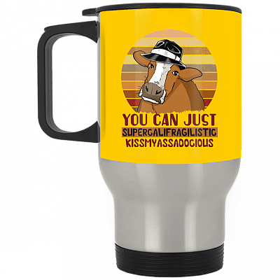 14 oz. Silver Travel Mug