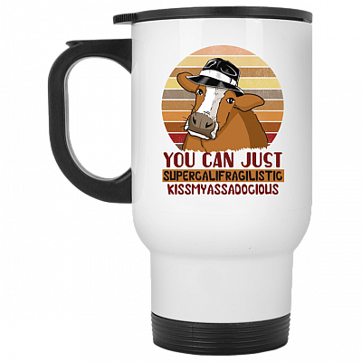 14 oz. White Travel Mug