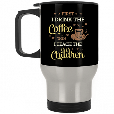 14 oz. Silver Travel Mug