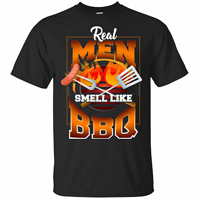 Real Men Smell Like BBQ T-Shirt - Grillmaster Shirt