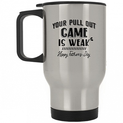 14 oz. Silver Travel Mug
