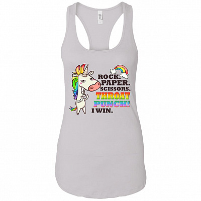 Rock Paper Scissors Throat Punch! I Win Tank Top - Racerback
