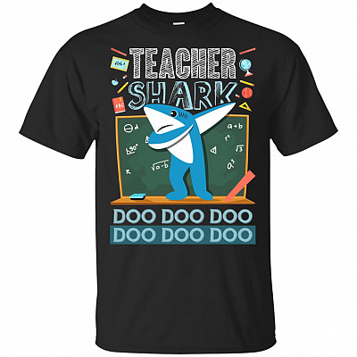 Teacher Shark Doo Doo Doo Dabbing T-Shirt - Dabbing Teacer Shark Shirt