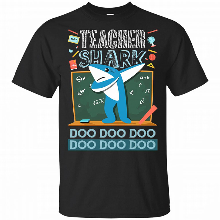 Teacher Shark Doo Doo Doo Dabbing T-Shirt - Dabbing Teacer Shark Shirt
