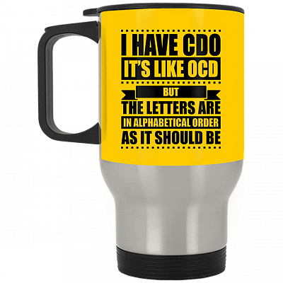 14 oz. Silver Travel Mug