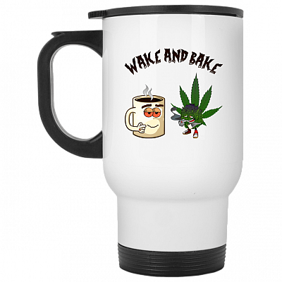 14 oz. White Travel Mug