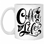 Coffee Is Life Ceramic Coffee Mug - Beer Stein -Water Bottle - Color Changing Mug