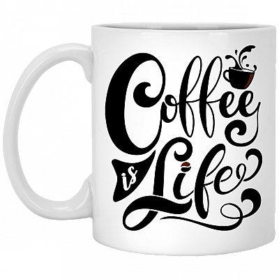 Coffee Is Life Ceramic Coffee Mug - Beer Stein -Water Bottle - Color Changing Mug