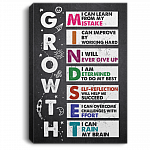 Growth Mindset Learn From Mistake Improve By Hard Working Never Give-Up Motivation Framed Canvas - Unframed Poster