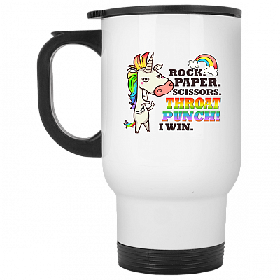 14 oz. White Travel Mug