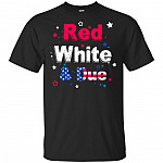 Red White Due America Flag T-Shirt