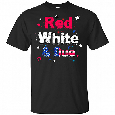 Red White Due America Flag T-Shirt