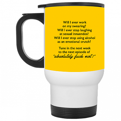 14 oz. White Travel Mug