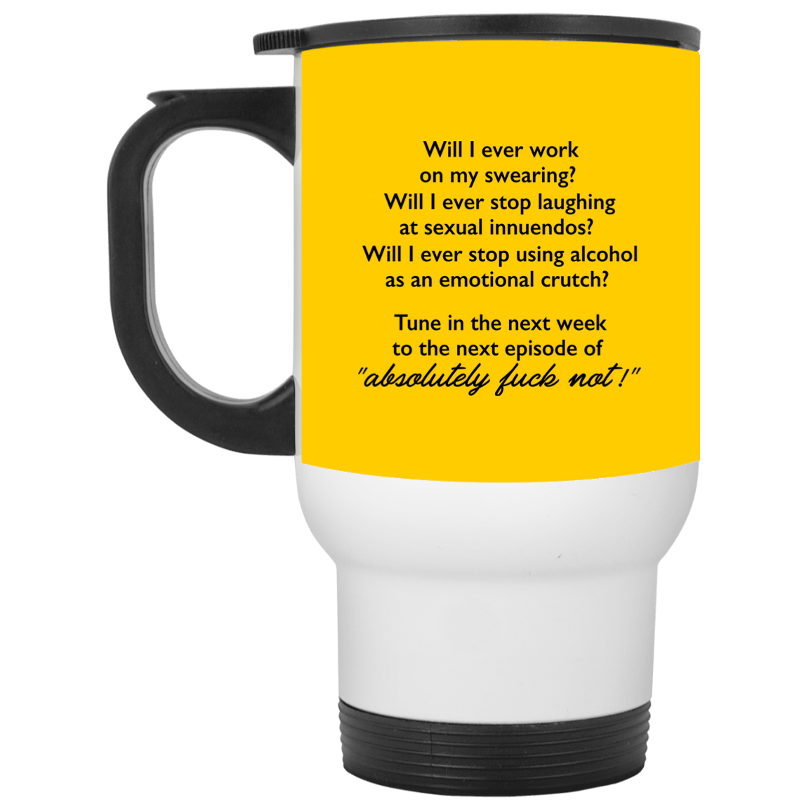 14 oz. White Travel Mug