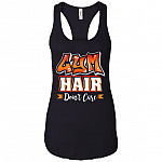 Gym Hair Don't Care Cotton Tank Top Tee - Racerback Tank Shirt Funny Gym Shirt