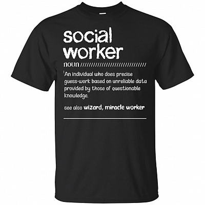 Social Worker Funny Definition Who Does Precise Guess-Work T-shirt - V-neck Tee