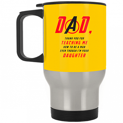 14 oz. Silver Travel Mug